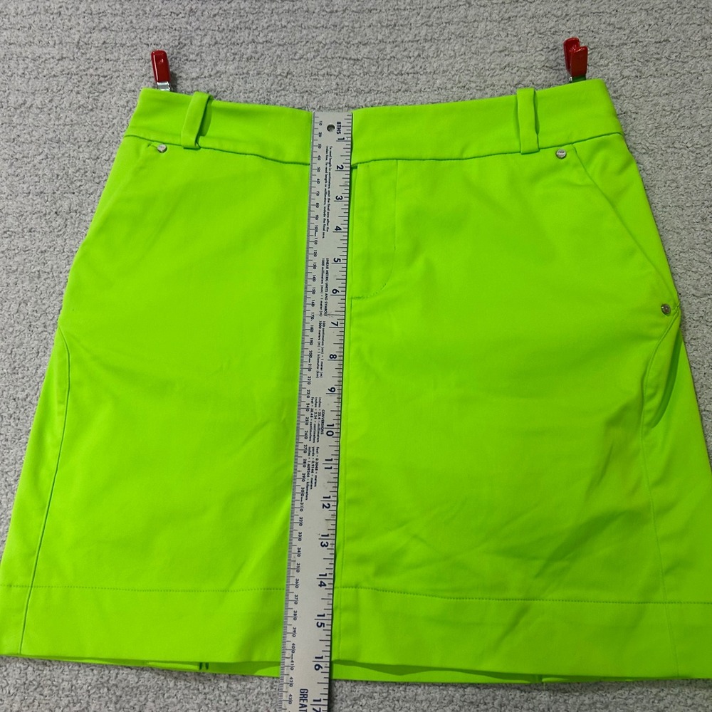 RLX Ralph Lauren Golf Skort Performance 2 Neon Green Luxury Athletic Sport Skirt - Picture 3 of 6